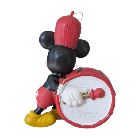 Vintage Mickey Mouse Drummer Ornament Walt Disney Christmas 1990s Hallmark - Picture 5 of 10